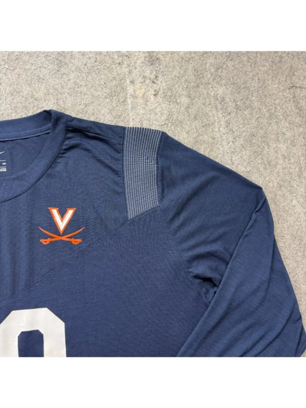 Virginia Cavaliers Nike Shirt Men 2XL Blue Long Sleeve Crew Neck Performance
